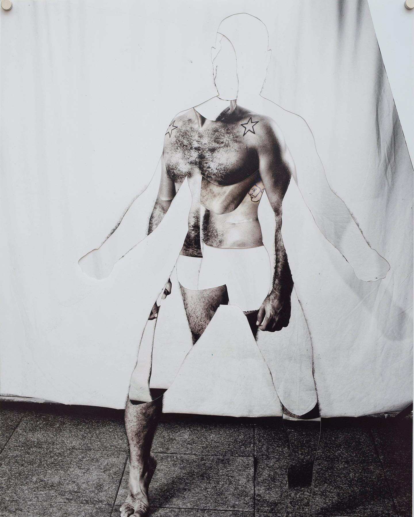 A section of the work compiled under the title 'burn what needs to be burned' presents Ibrahim Ahmed photographed in a photography studio in Ard El Lewa and his own studio. In these images, Ahmed adopts a range of poses borrowed from Roman-Greco and 