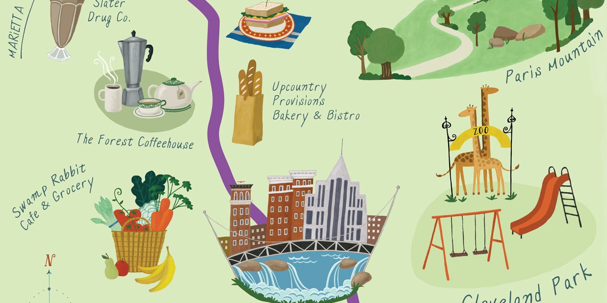 How to illustrate a map in a hand-drawn style