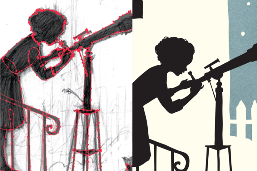 "Space" - a silhouette process using Adobe Illustrator