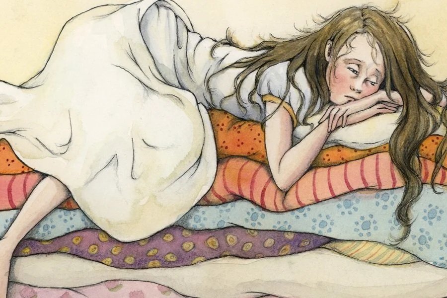 Illustrating "The Princess and the Pea" using life reference process