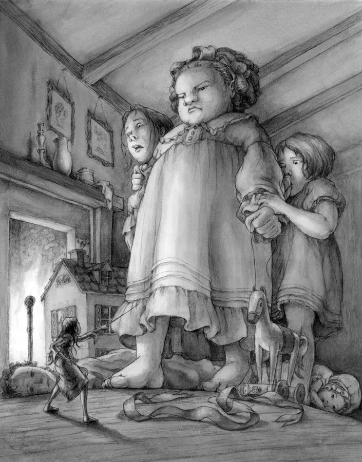 The girls all stopped and looked down at her.