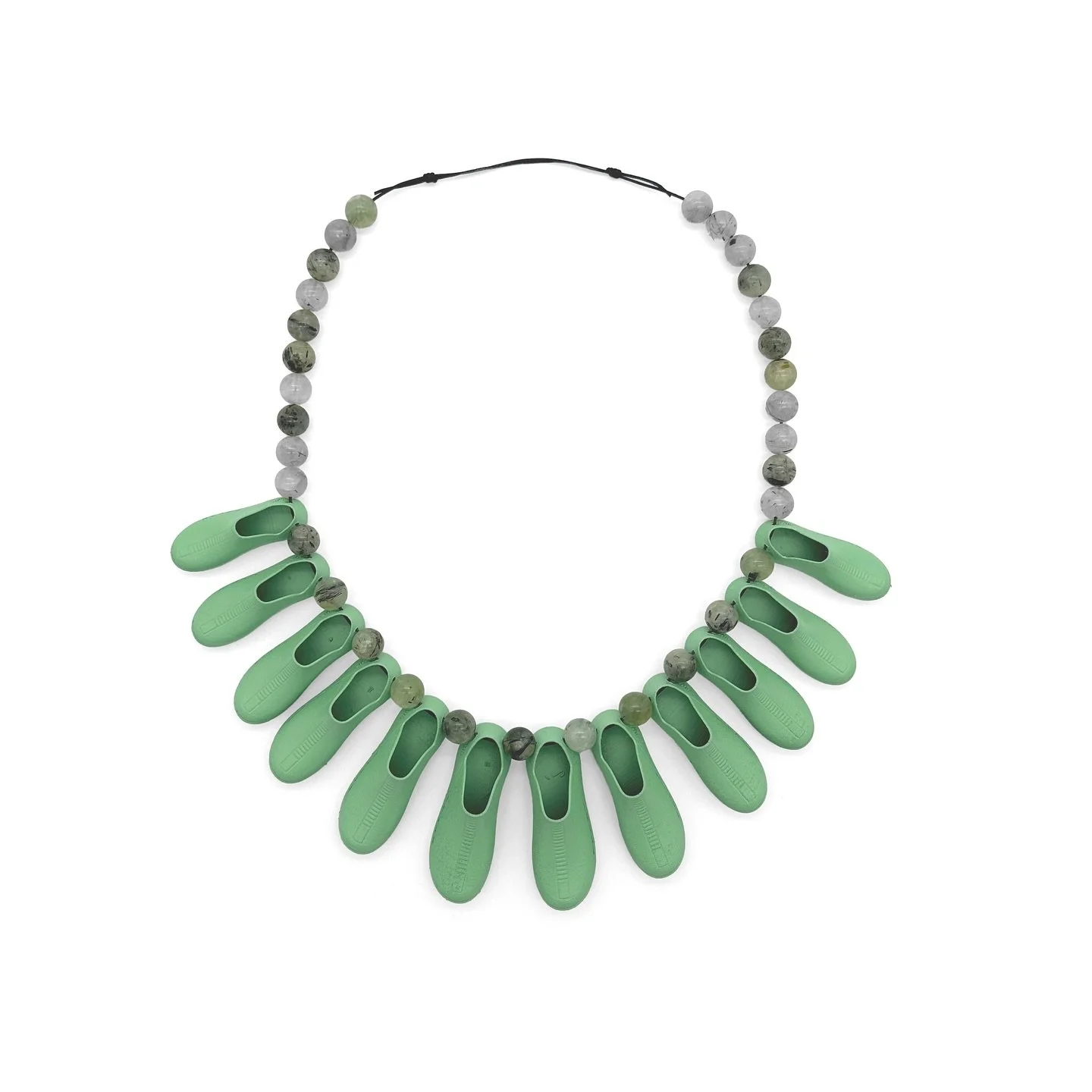 What do you do when you are going to attend a gala to represent World Shoe? You make a necklace of course. I now own a bead reamer and can tie a slip knot. Always learning.