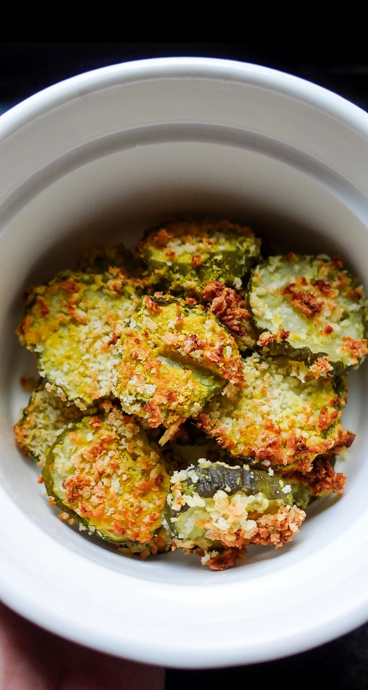 Oil Free Fried Pickles