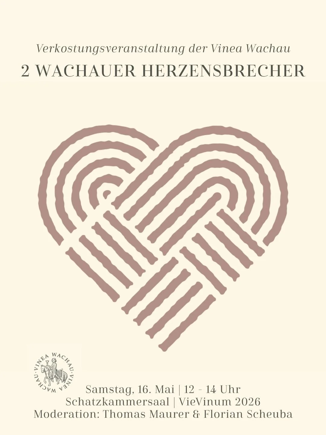  2 Wachauer Herzensbrecher - 16. Mai / 12.00-14.00 Uhr Schatzkammer/ VieVinum2026