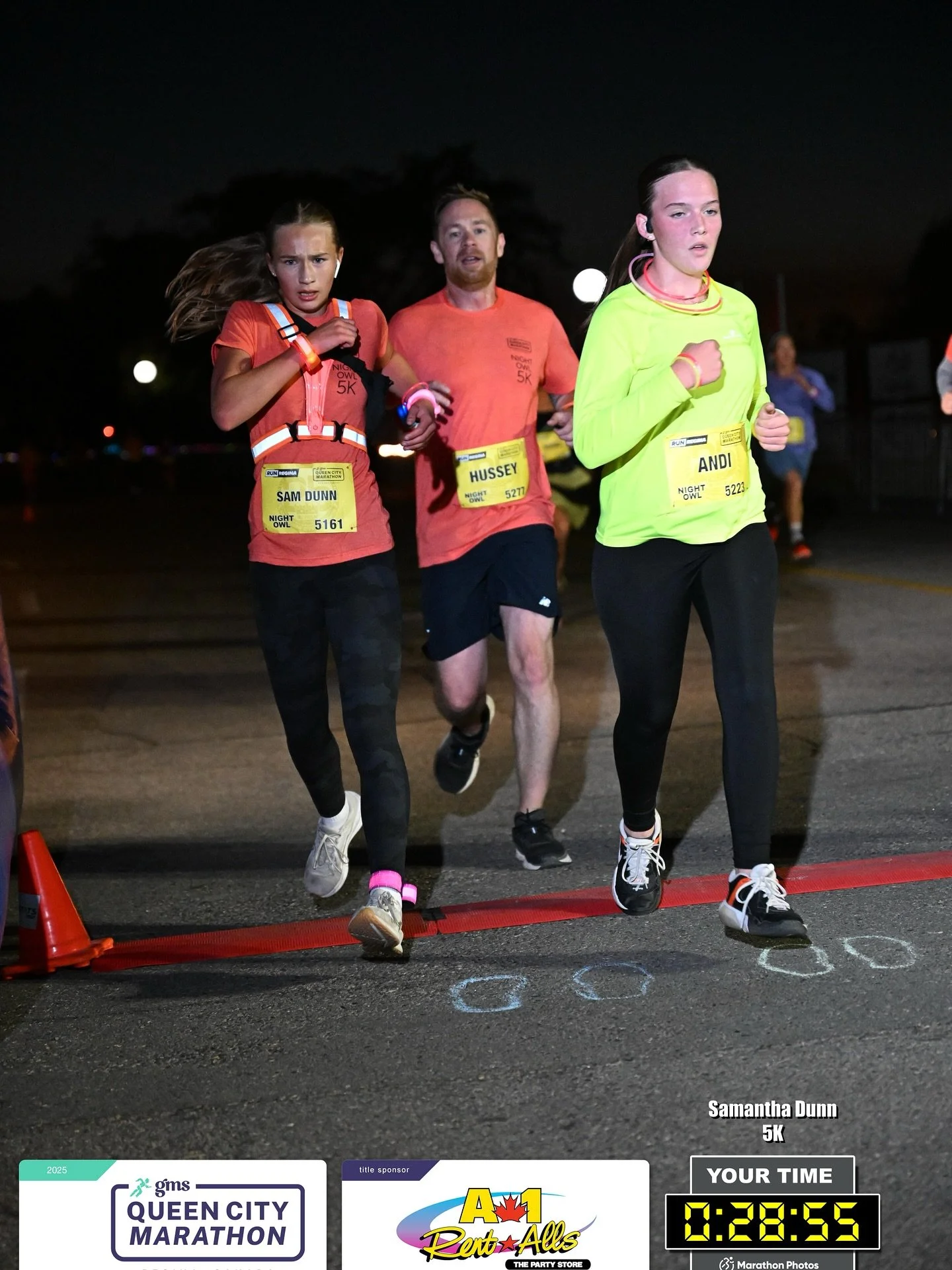 Permanent spot on the feed… Sam’s first 5K. This girl only has one gear. We’re so proud of you Sammy Sunshine! Her uncle Kris was right beside her the whole way there. She’s still riding that runner’s high.
@runqcm 
#