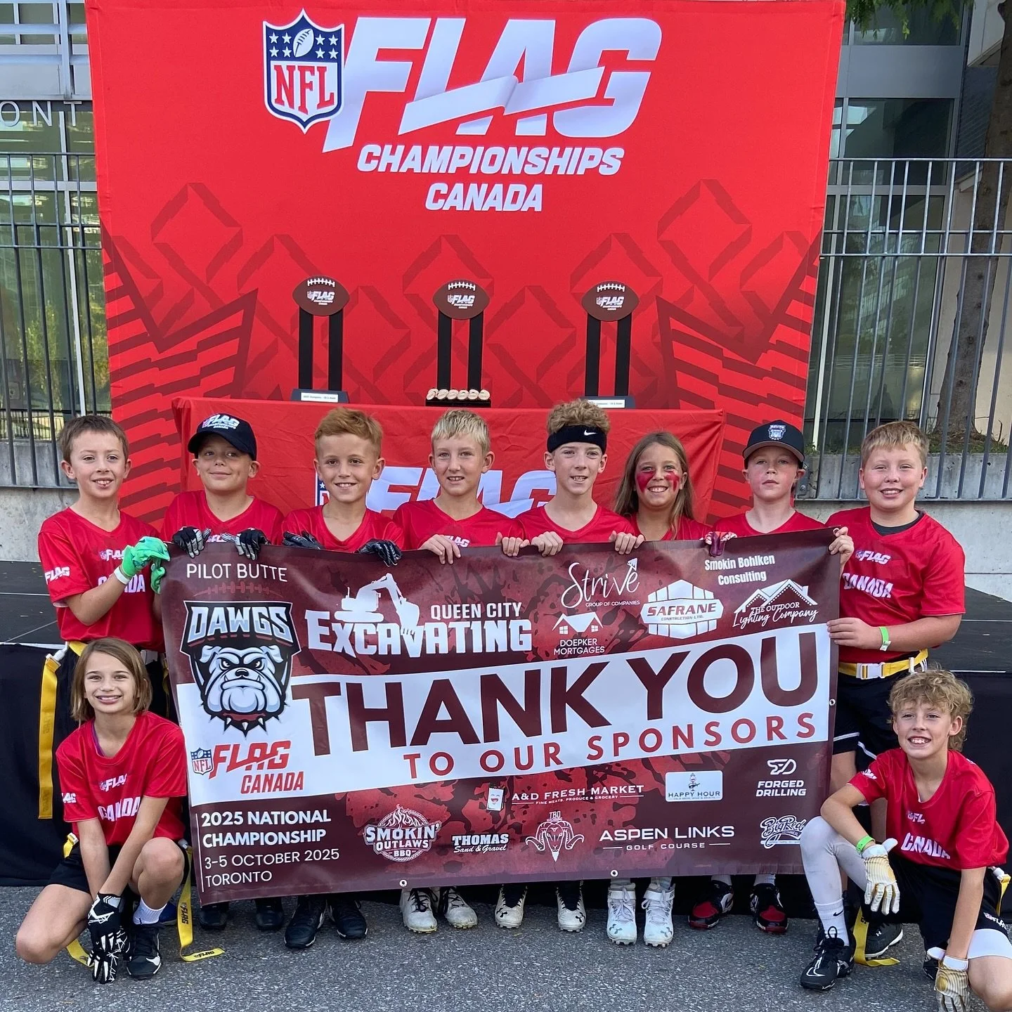 We’re so damn proud of these kids! What an experience. They played their hearts out this little team from Pilot Butte but we came up short in the semi finals.
A big thank you to Eva’s teammates and coaches for an amazing flag season.