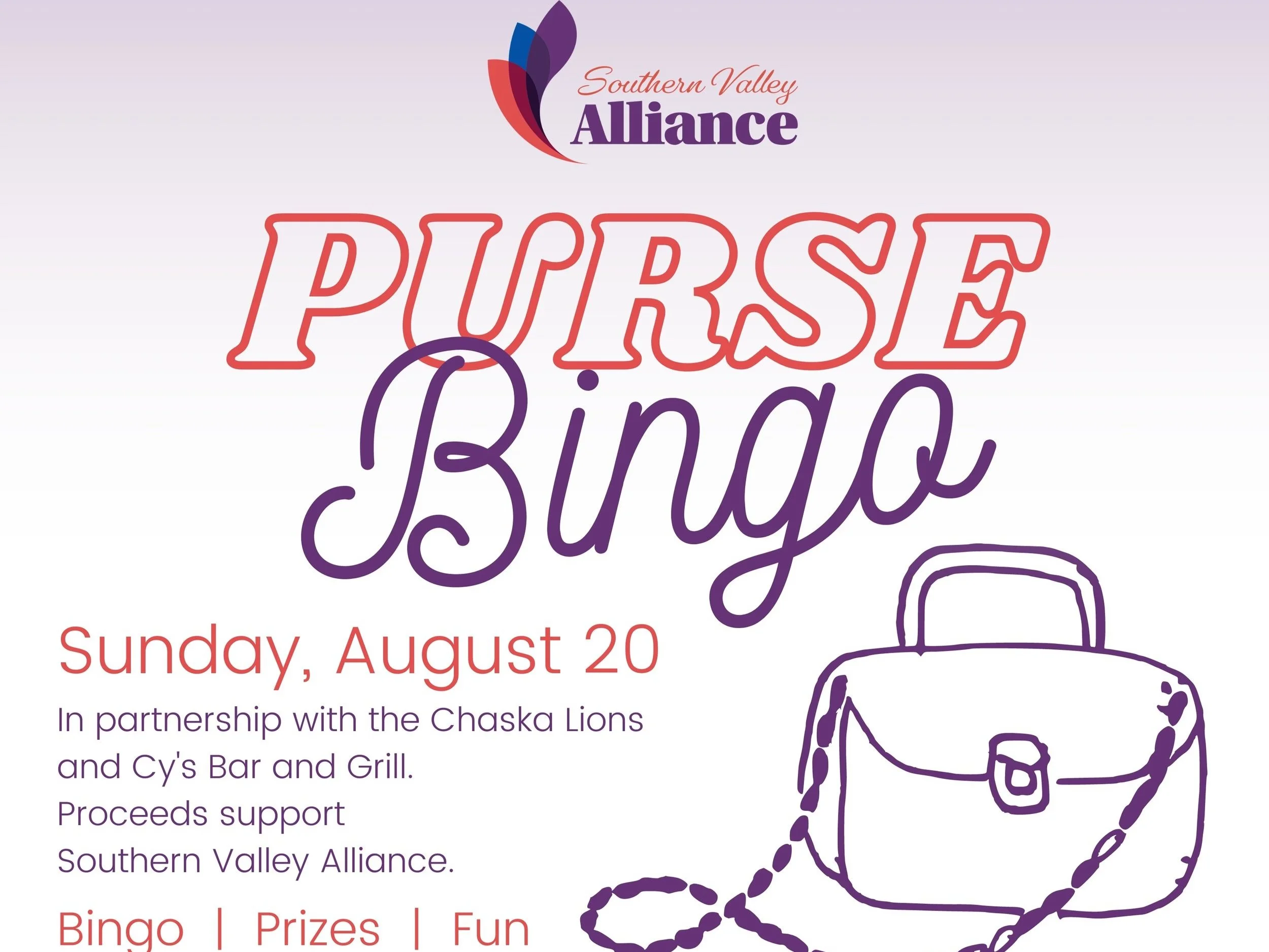 Purse Bingo for SVA at Cy's Bar and Grill