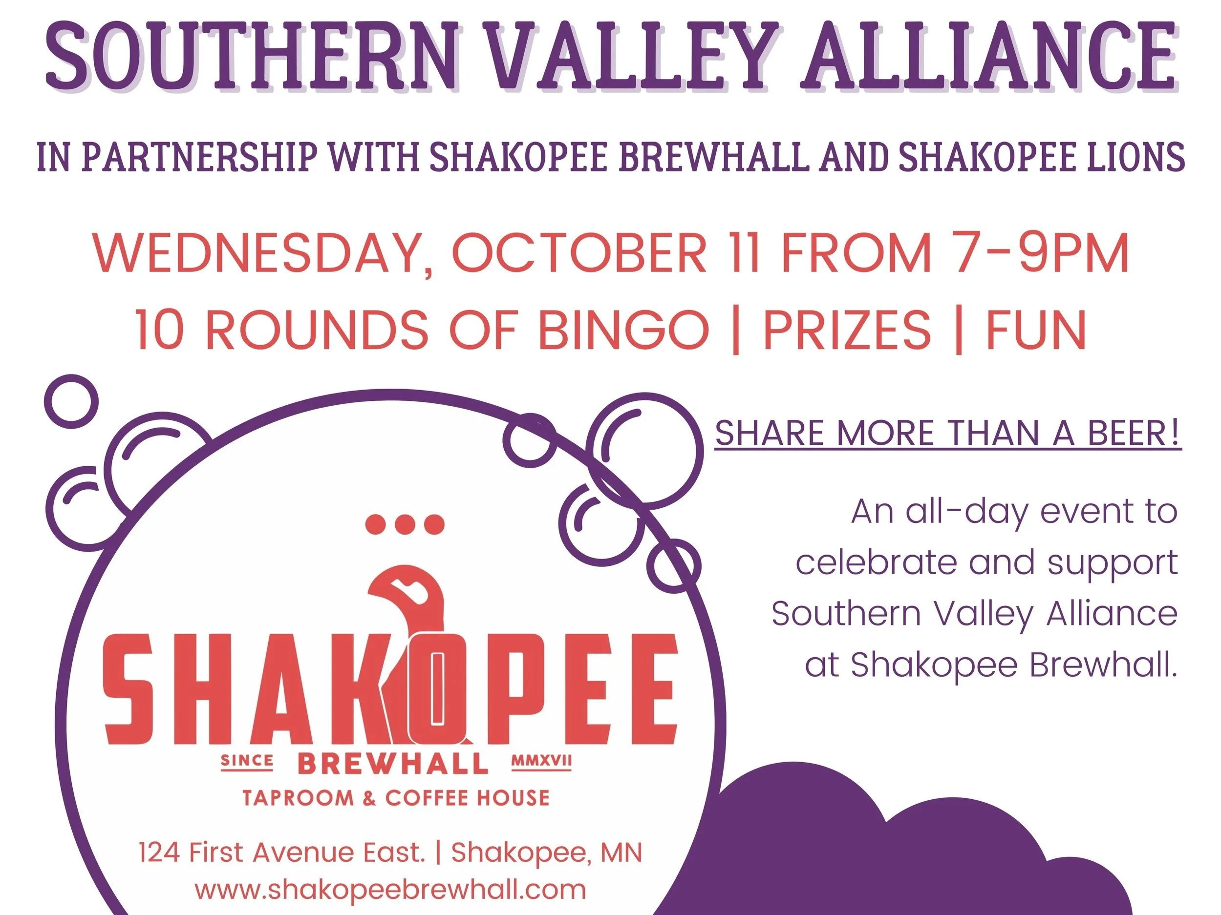 Brewhall Bingo for SVA + SHARE MORE THAN A BEER!