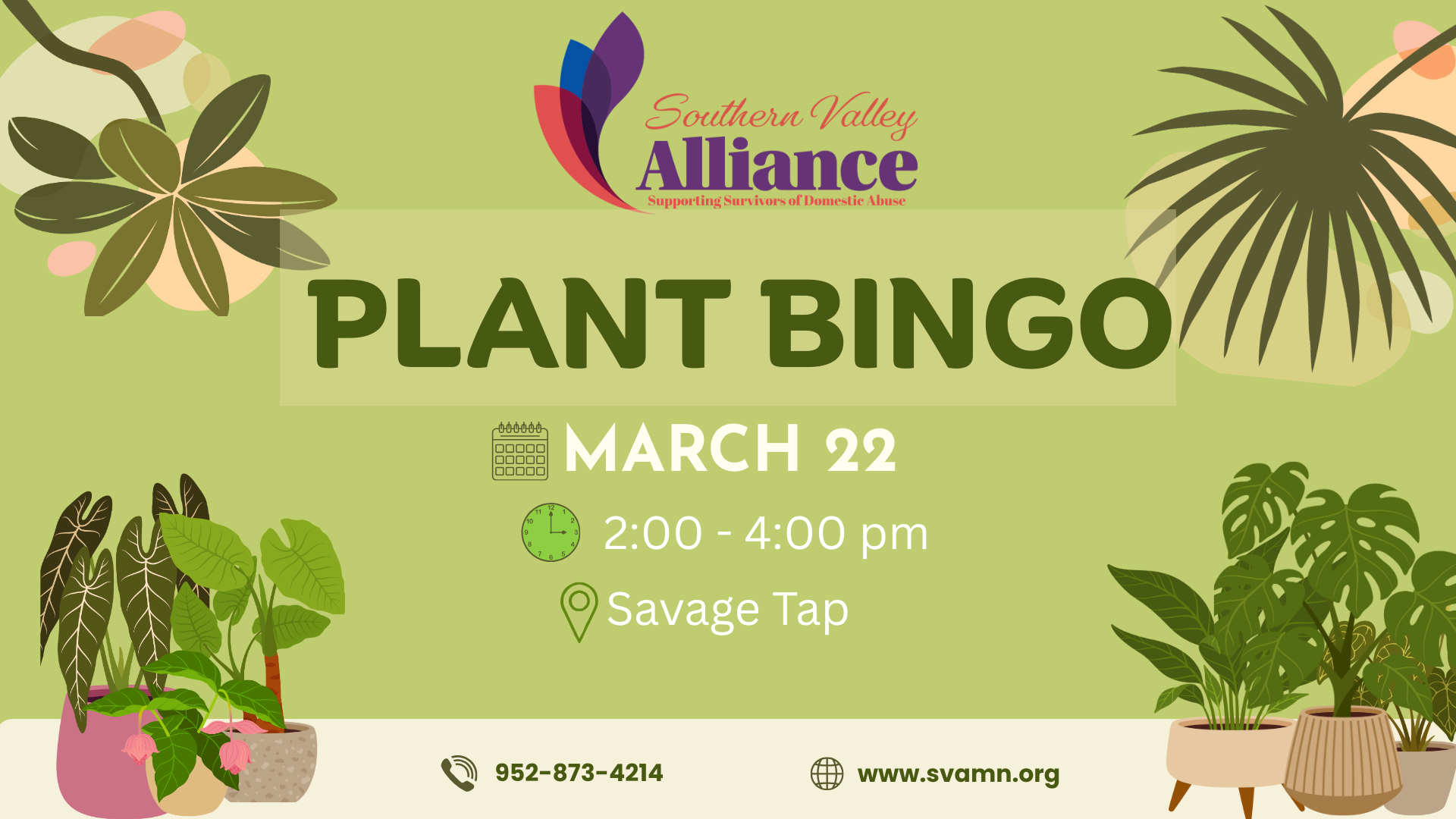 Plant Bingo at Savage Tap