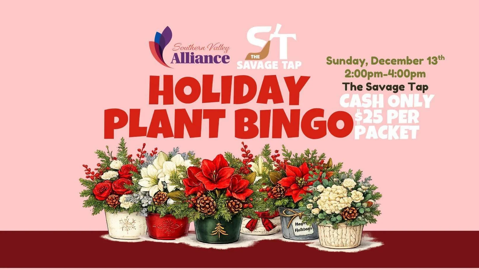 Holiday Plant Bingo at The Savage Tap