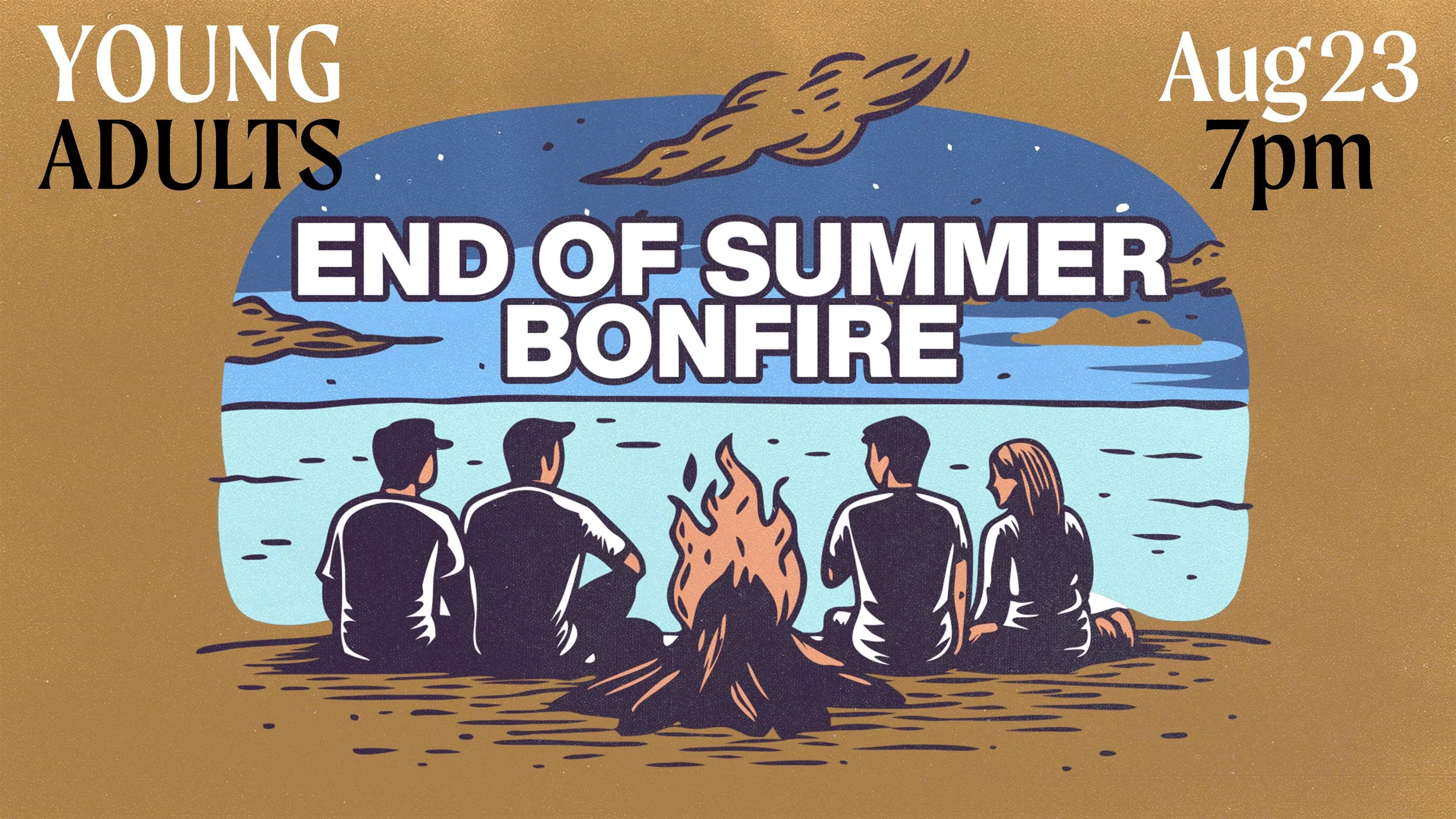 Young Adults End of Summer Bonfire