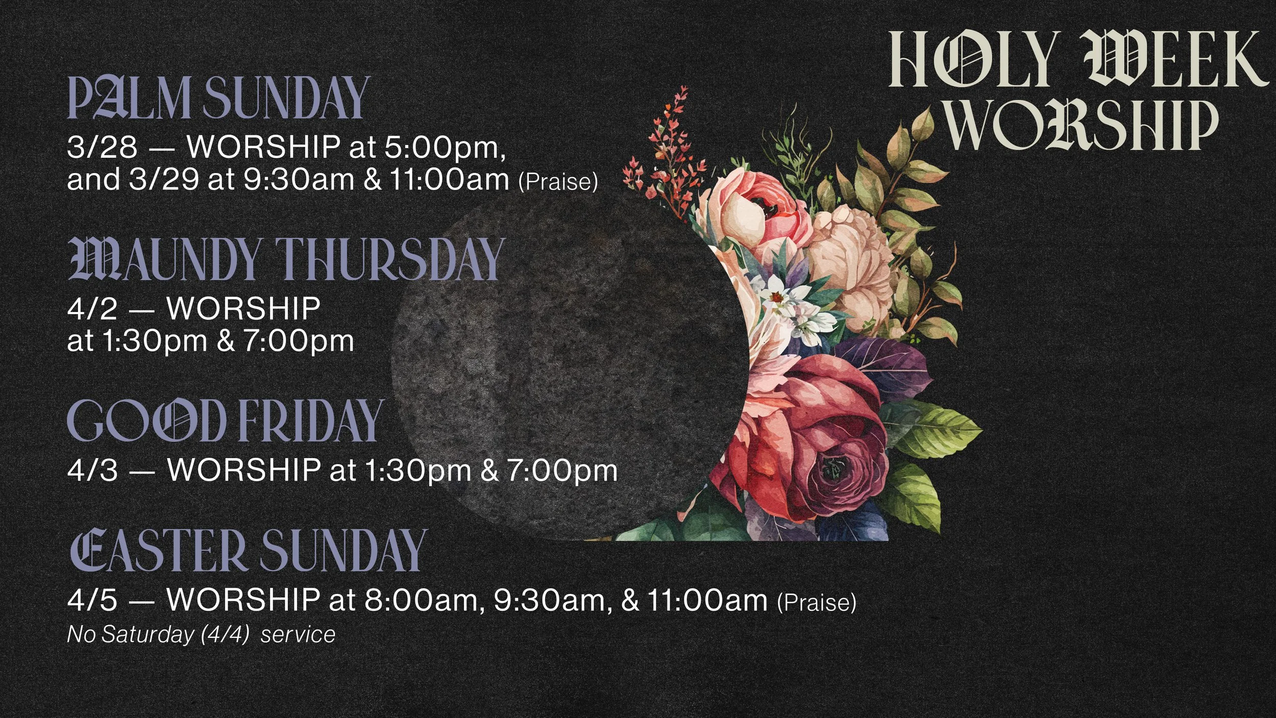 Holy Week Worship