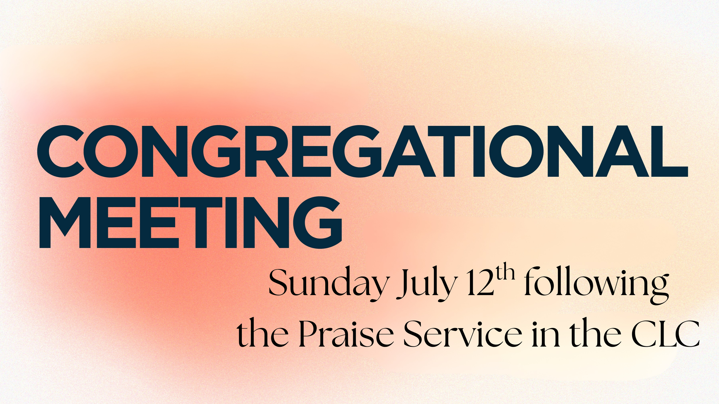 Congregational Meeting 
