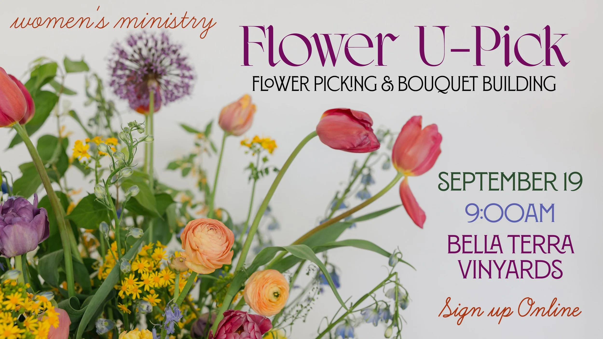 Women's Flower Picking & Bouquet Creation Outing