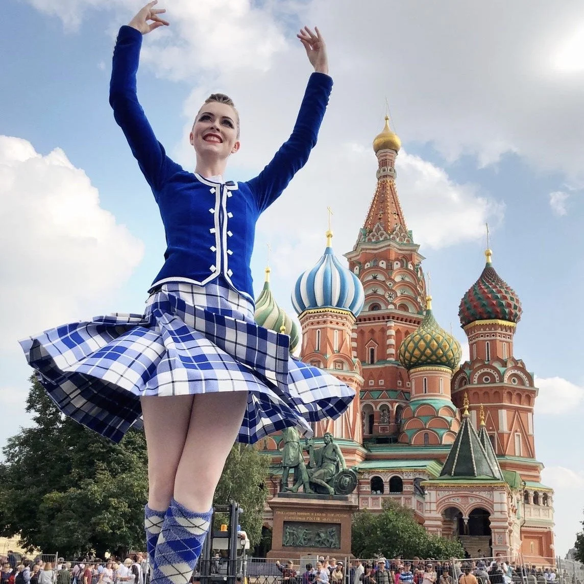 NYC Scottish Highland Dancer Mariah - Blue Tartan