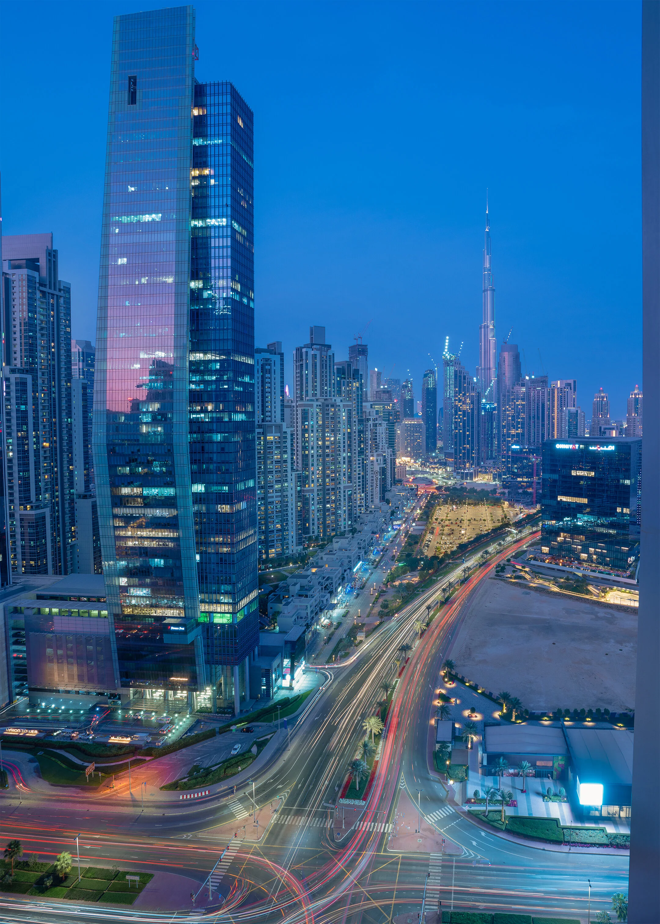 Dusk View from Oberoi Dubai, Dubai UAE