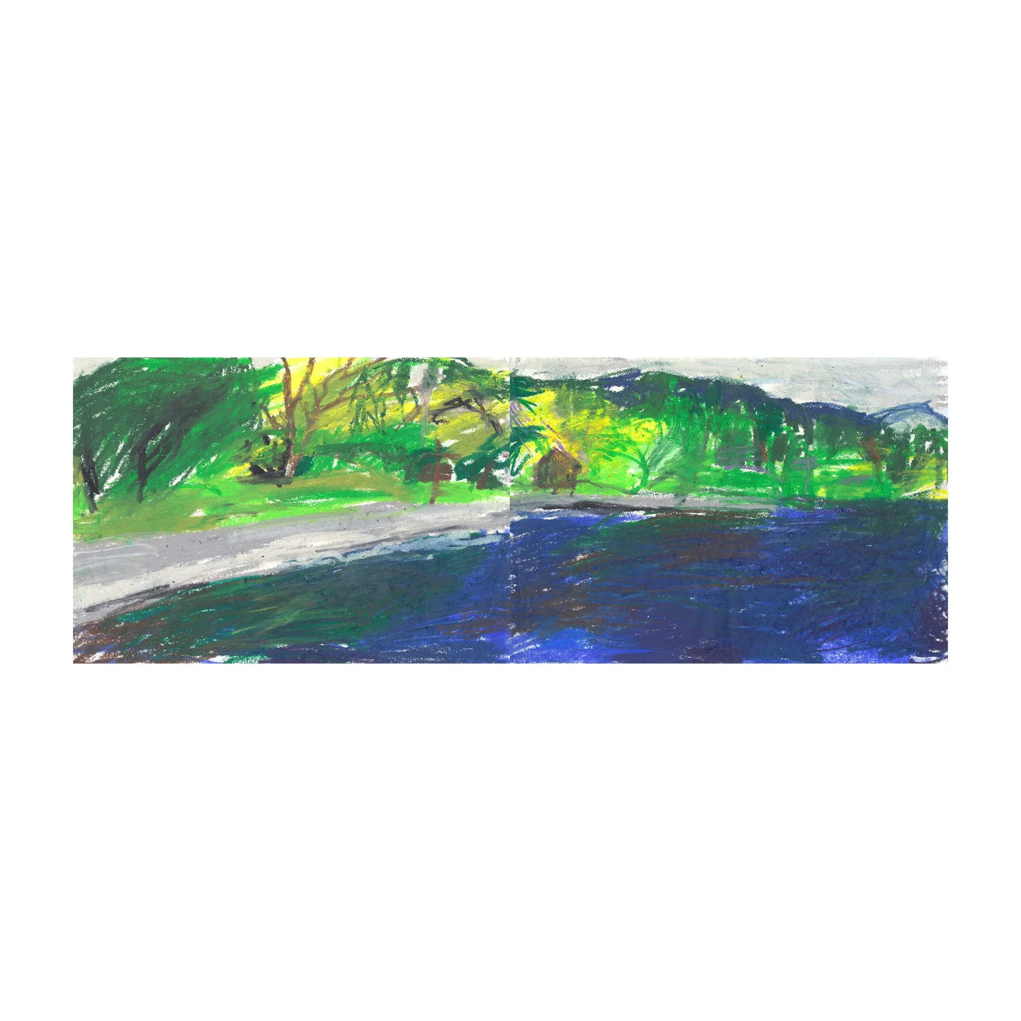 'Hakone landscape' Original drawing