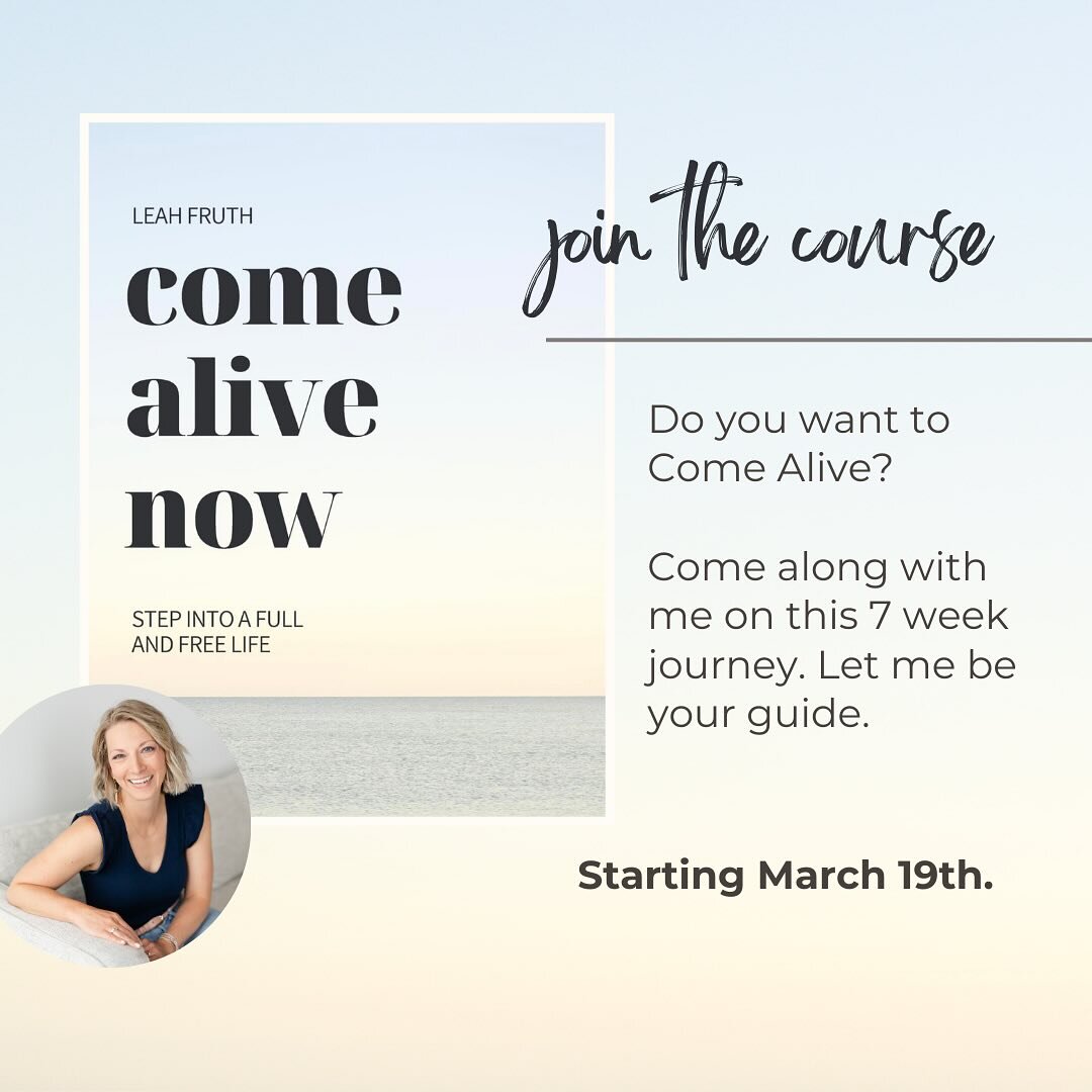 Did you buy a copy of Come Alive Now? (If not, do that first 🙂) Did you know that there is a course with additional material that goes with it? 

I have taught this course multiple times, and every time I am blown away by people&rsquo;s testimonies.