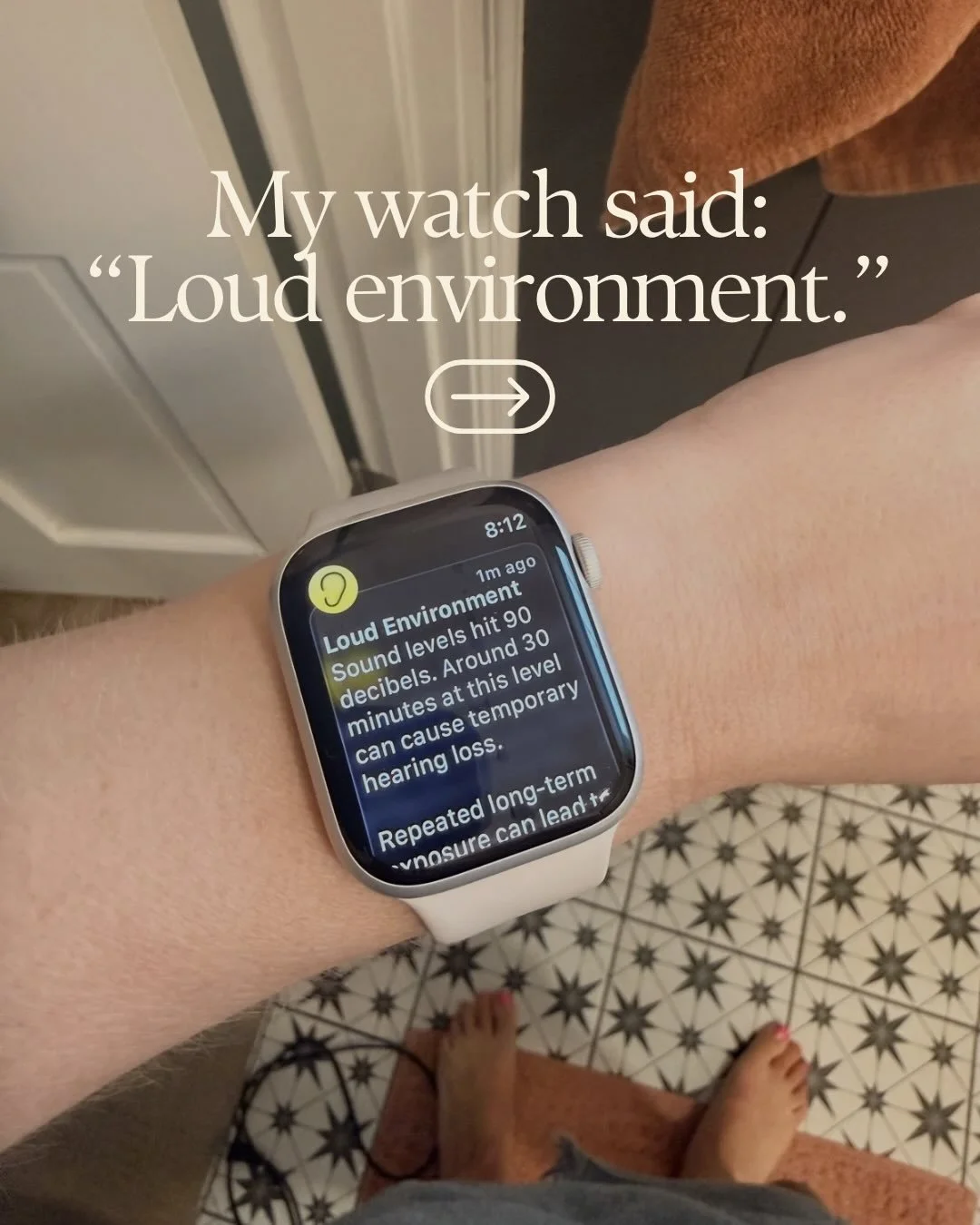 Last week my watch alerted me to a &ldquo;loud environment&rdquo;&hellip;
but it wasn&rsquo;t loud around me.

My mind was.

Schedules. Parenting things I can&rsquo;t seem to get right. Unknowns I want figured out. Work. School. It just kept going.

