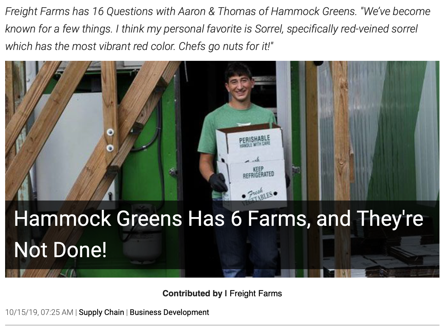 News — Hammock Greens