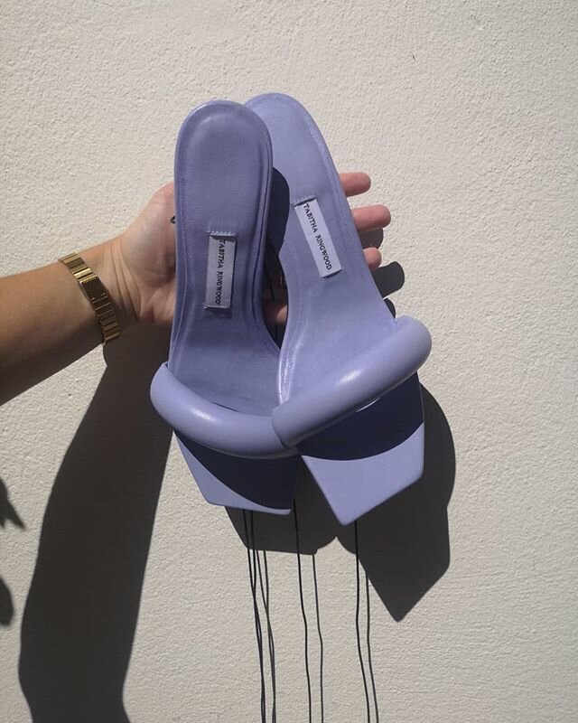 Handmade-to-order Hearts sandal in lilac for Amber