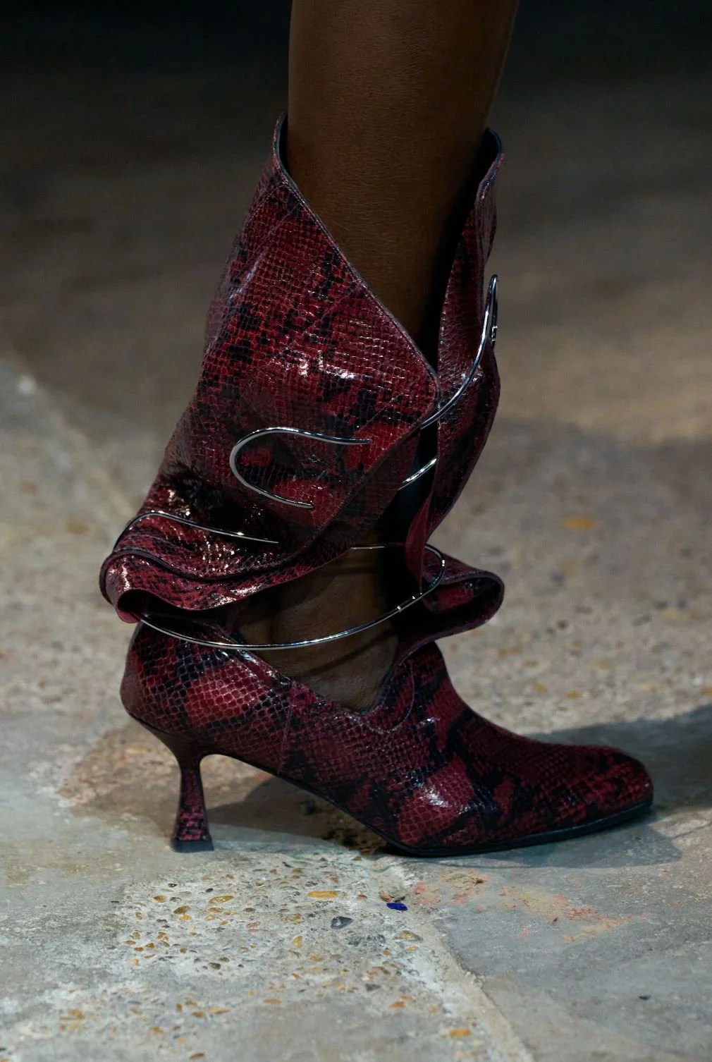 Metal Ladder Boot with Karoline Vitto - Red Snake