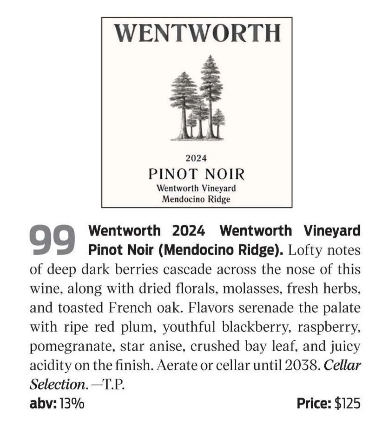 Thank you 🙏 to Tonya Pitts @noirsommelier of Wine Enthusiast @wineenthusiast for the positively mouth watering reviews of our 2024 vintage wines! We&rsquo;re grateful for these exceptional reviews of our full lineup of Estate Grown coastal wines, an
