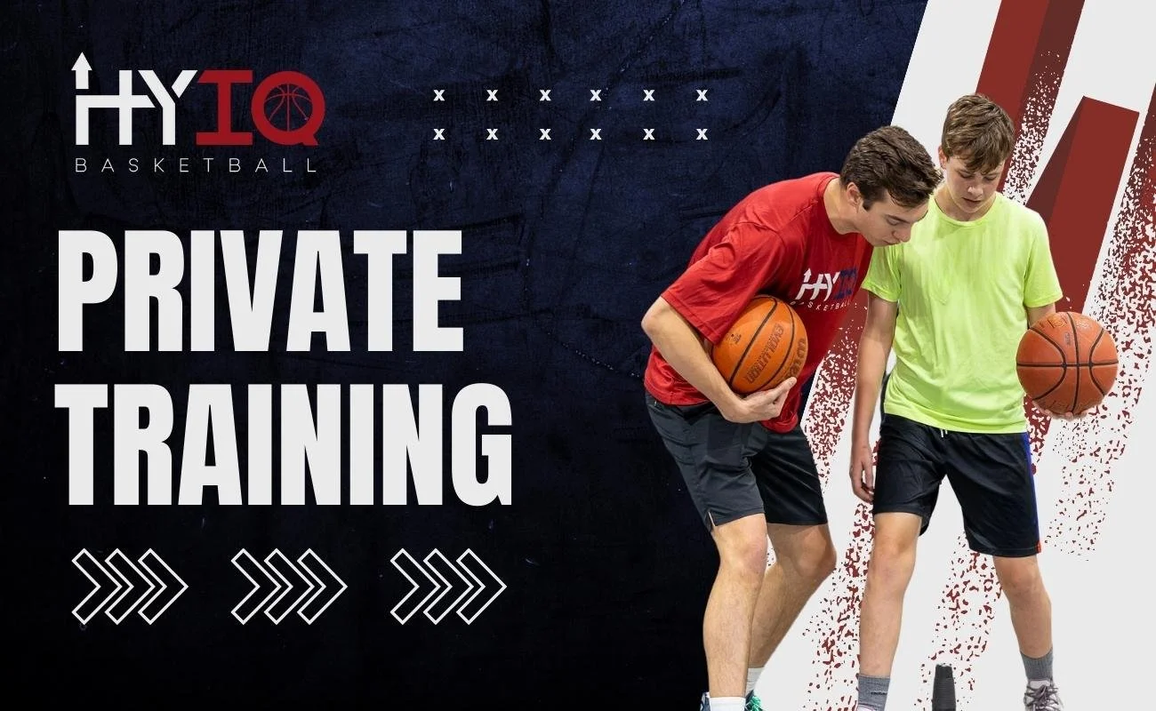 Coach Jackson Hyland providing one-on-one instruction during HYIQ Elite Training.