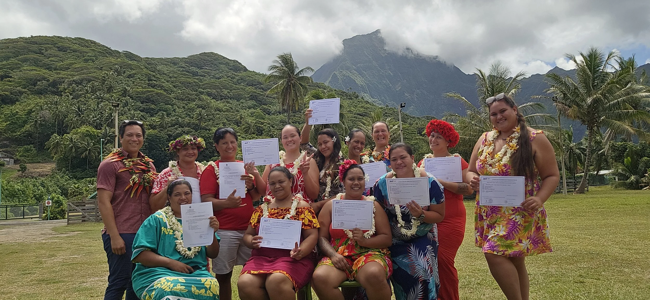 Félicitations aux stagiaires de la formation de remise à niveau en anglais à Moorea !