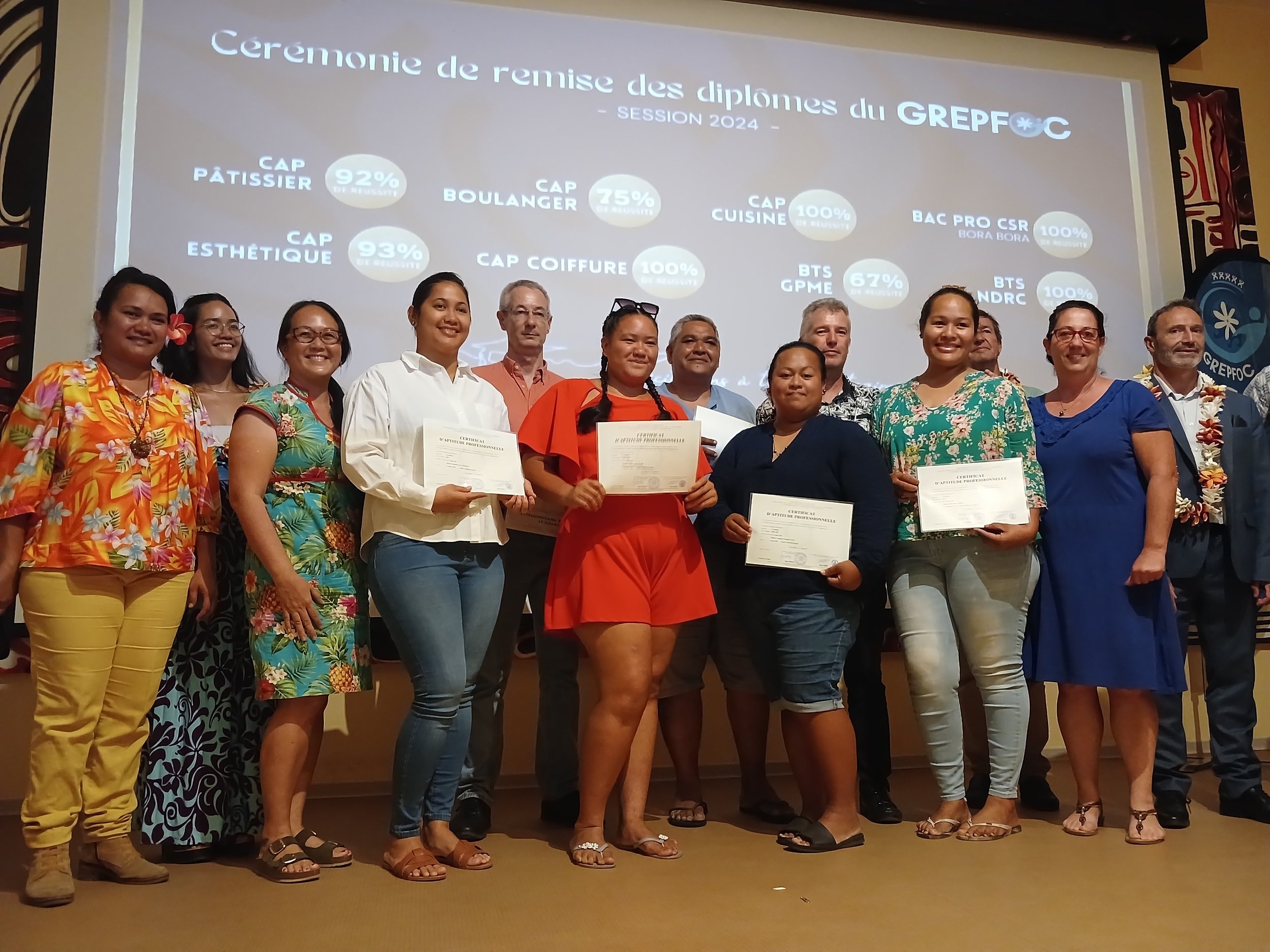 Remise de diplôme de plusieurs formations dispensées par le GREPFOC