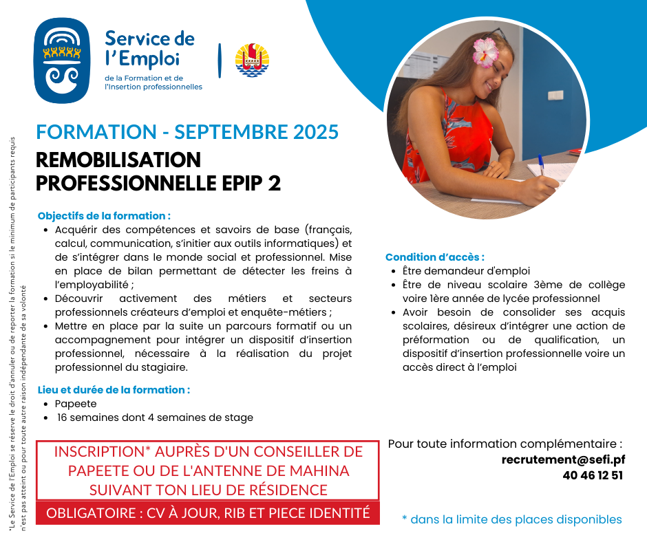 REMOBILISATION PROFESSIONNELLE EPIP 2 - PAPEETE