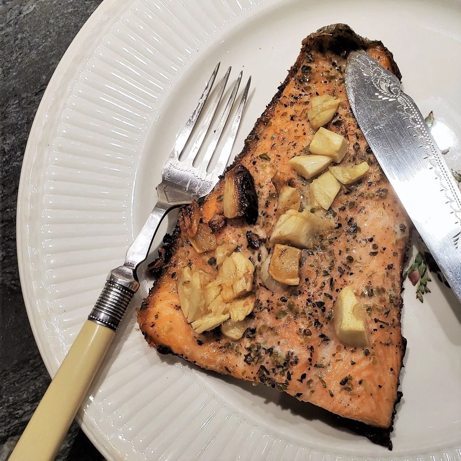 Pan Seared Trout Fillet with Garlic and Butter