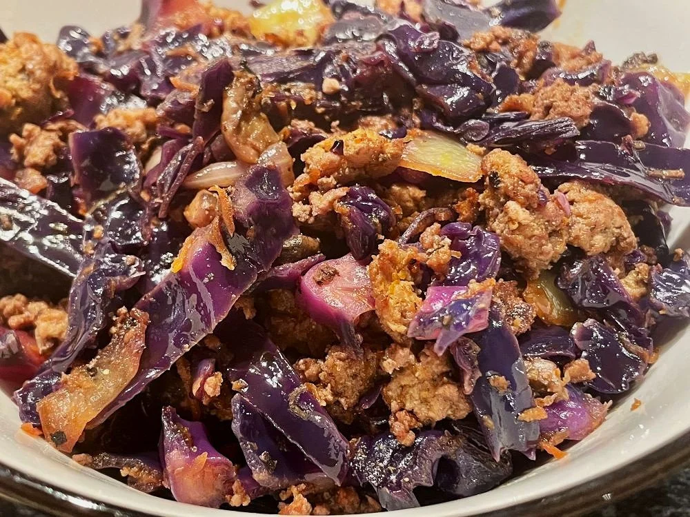 Mushroom Cabbage and Beef One Pot 