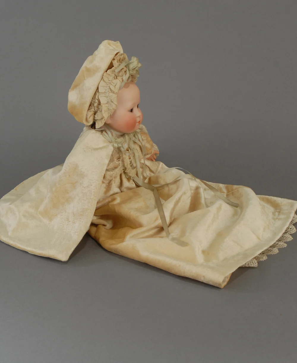 Poupée Ancienne Heubach Köppelsdorf – Tête Porcelaine, Bouche Ouverte – 59 Cm