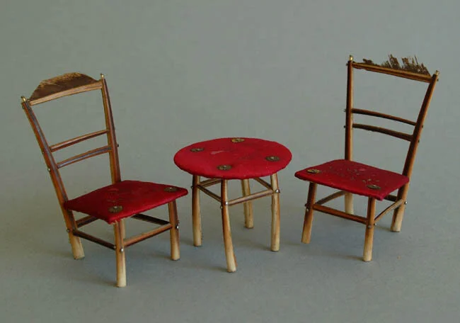 Eight Pieces of Early Goose Feather Furniture — Carmel Doll Shop
