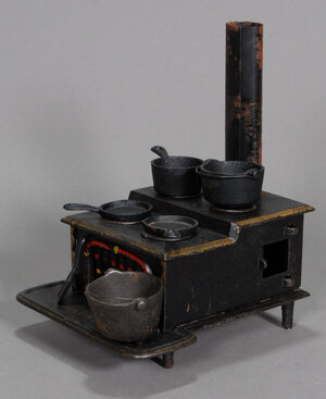 German Cooking Stove with Side Oven — Carmel Doll Shop