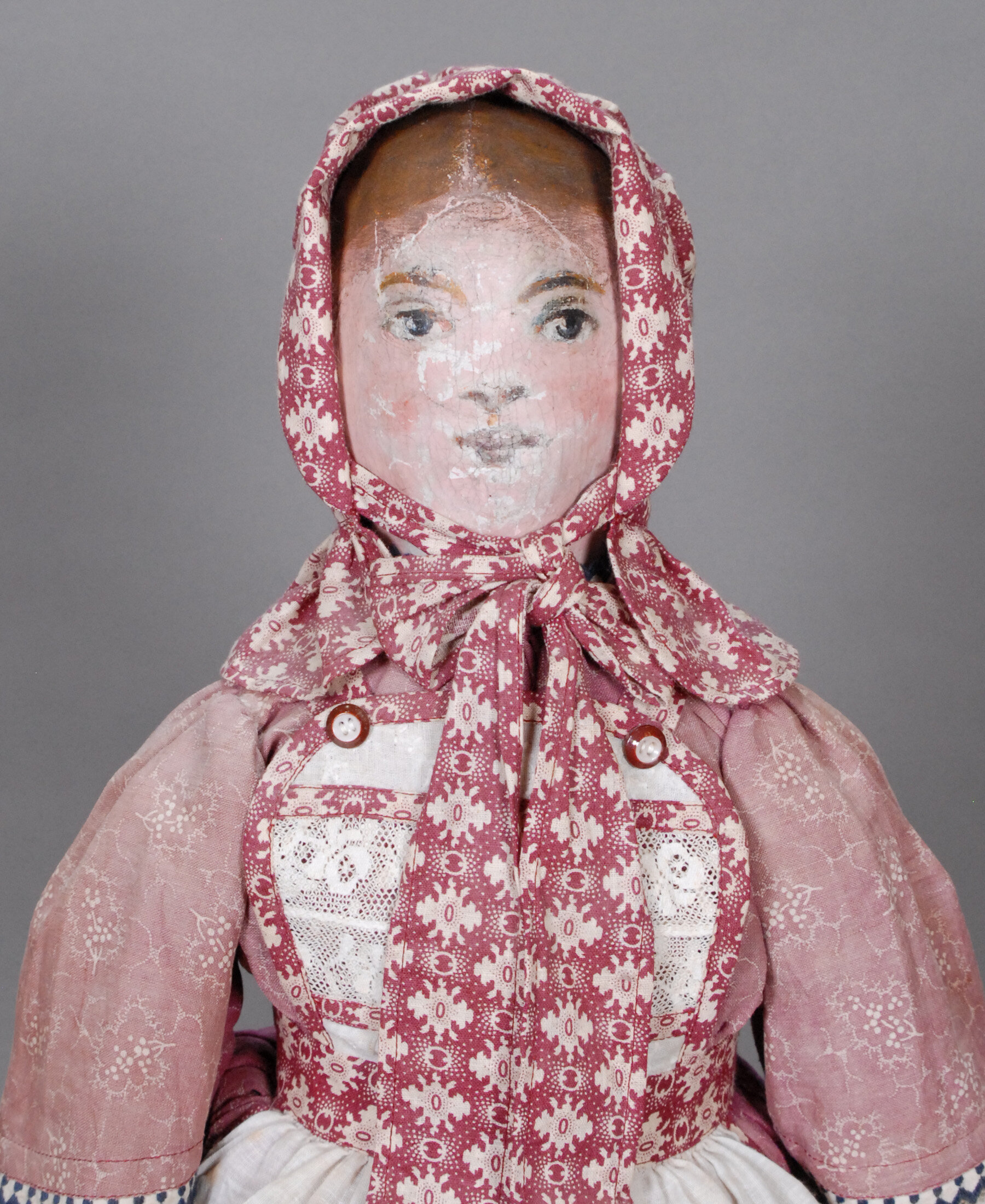 Primitive Oil Painted Cloth Doll — Carmel Doll Shop