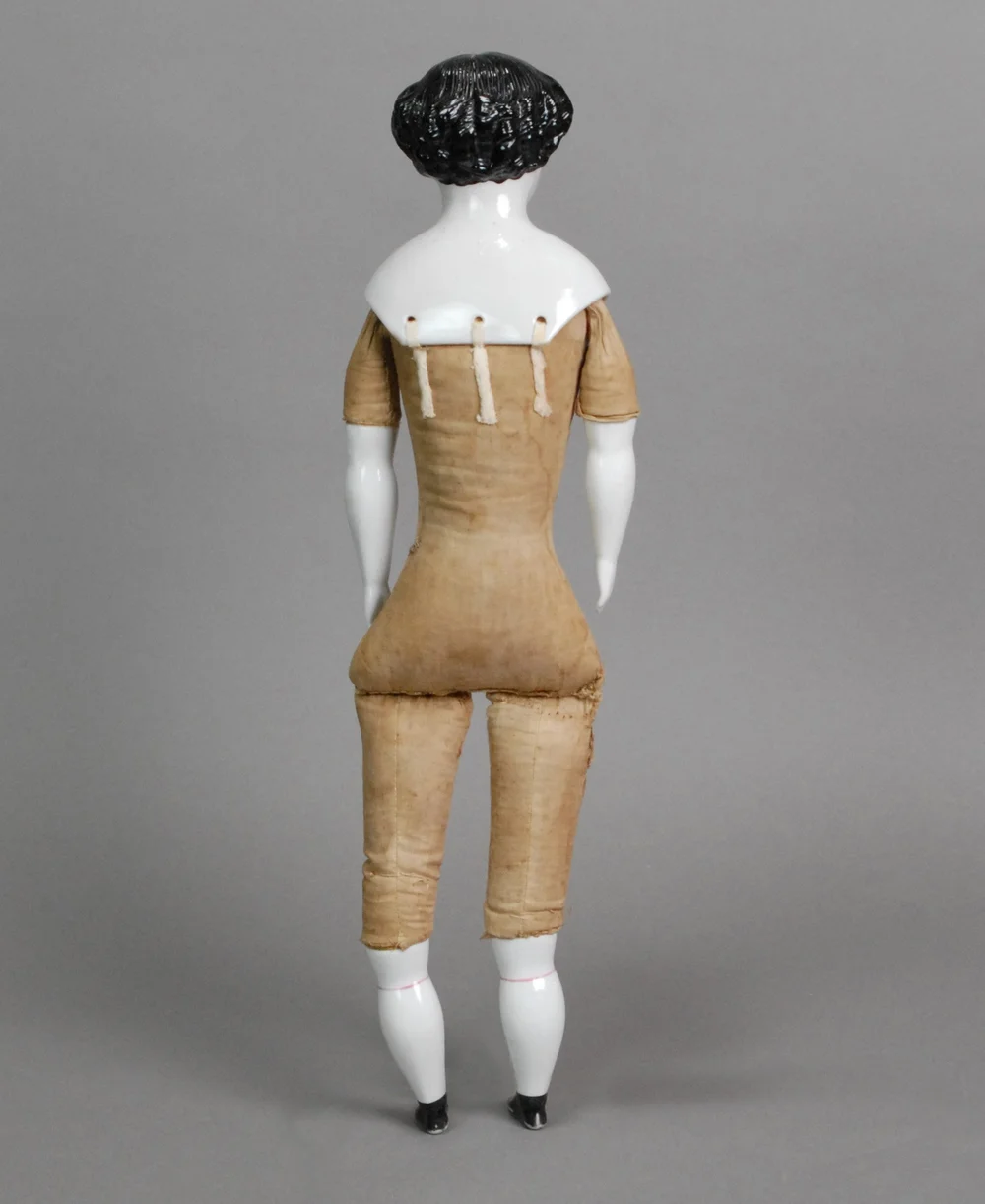 German China Lady In Victorian Mourning Costume — Carmel Doll Shop