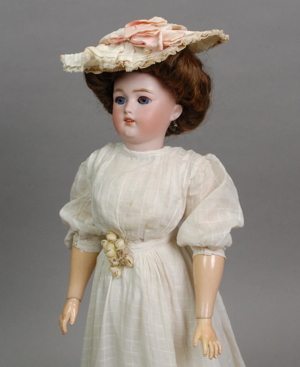 Tête De Poupée En Biscuit De Porcelaine - Reproduction Simon & Halbig Moule 1159 - Taille 4