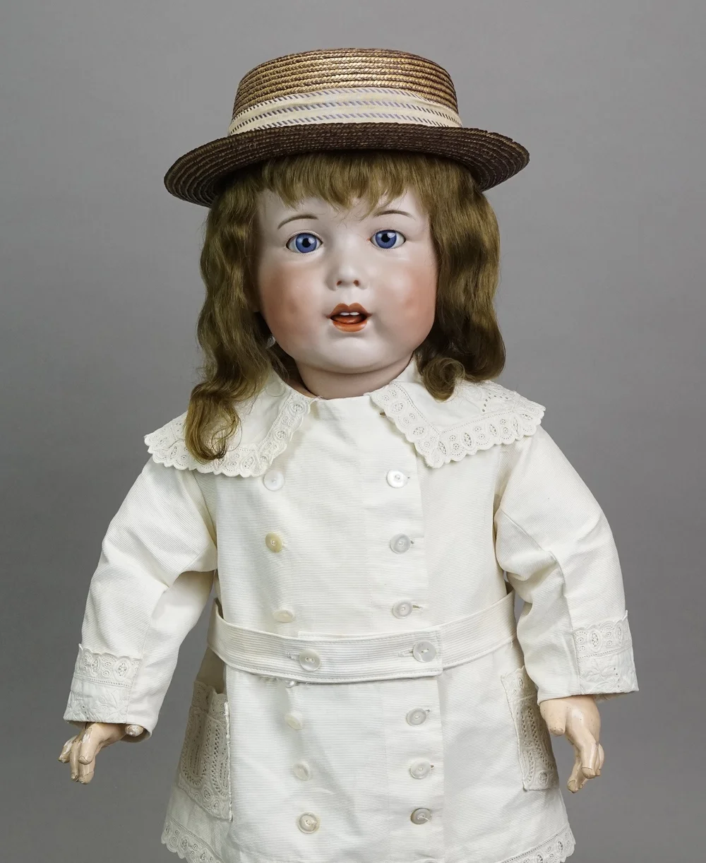 Tête De Poupée Benjamine SFBJ 251 Reproduction - Biscuit Porcelaine - Taille 2