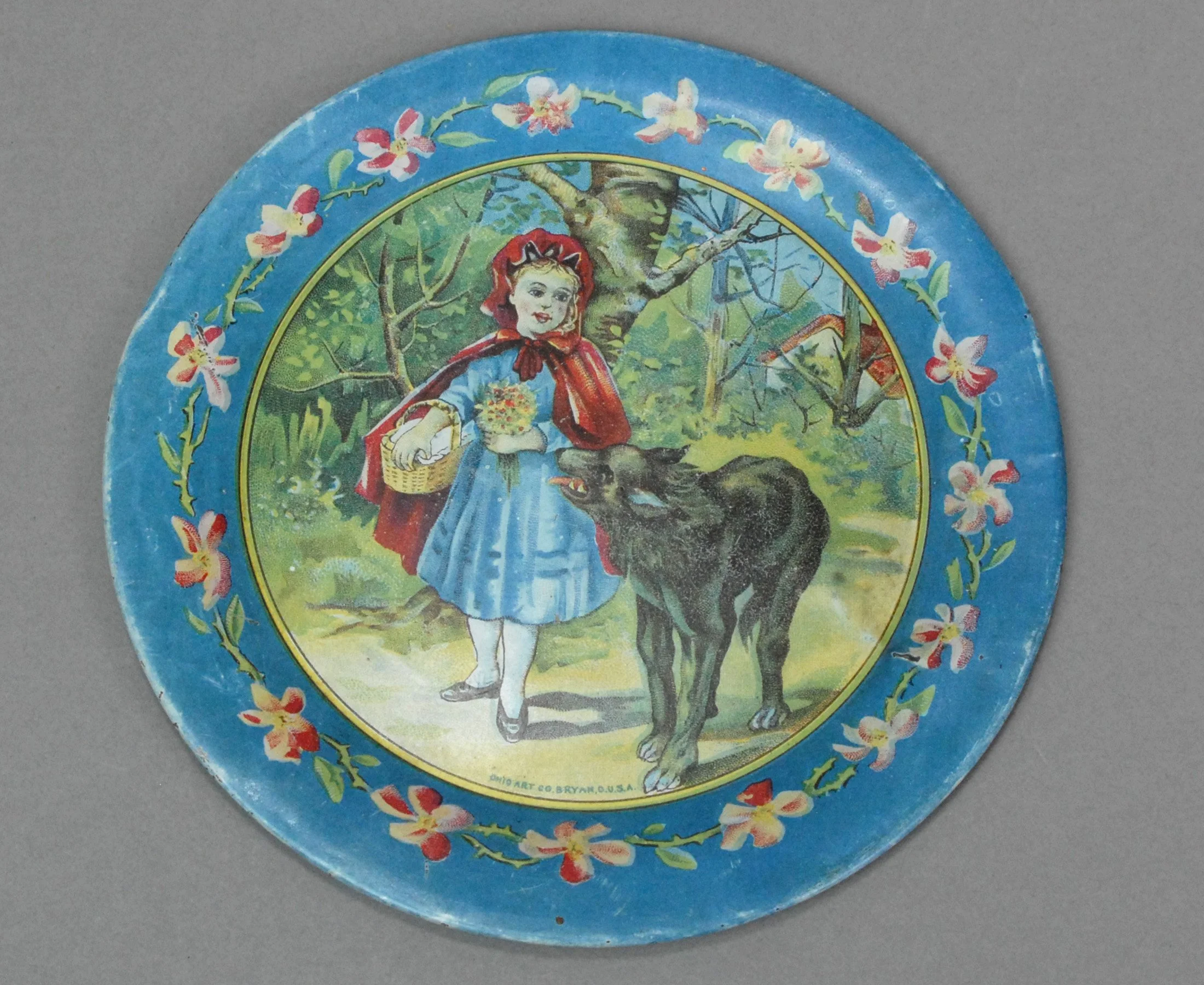 Lithographed Tin Plate Set "Little Red Riding Hood" — Carmel Doll Shop