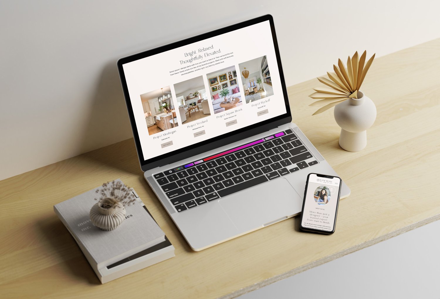 Squarespace website design for Katie Rose Inspired interior designer