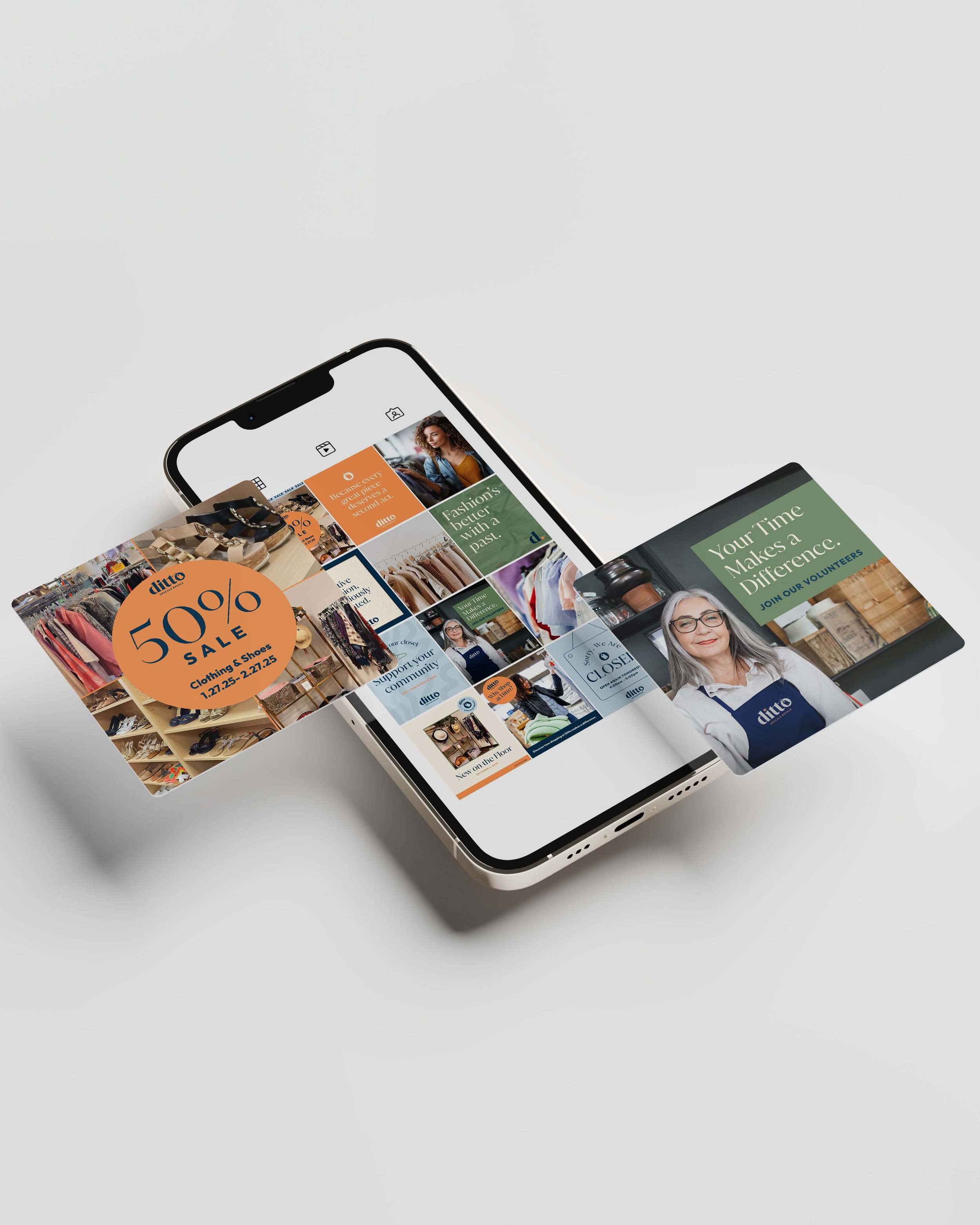 ditto nonprofit resale social media templates in Canva