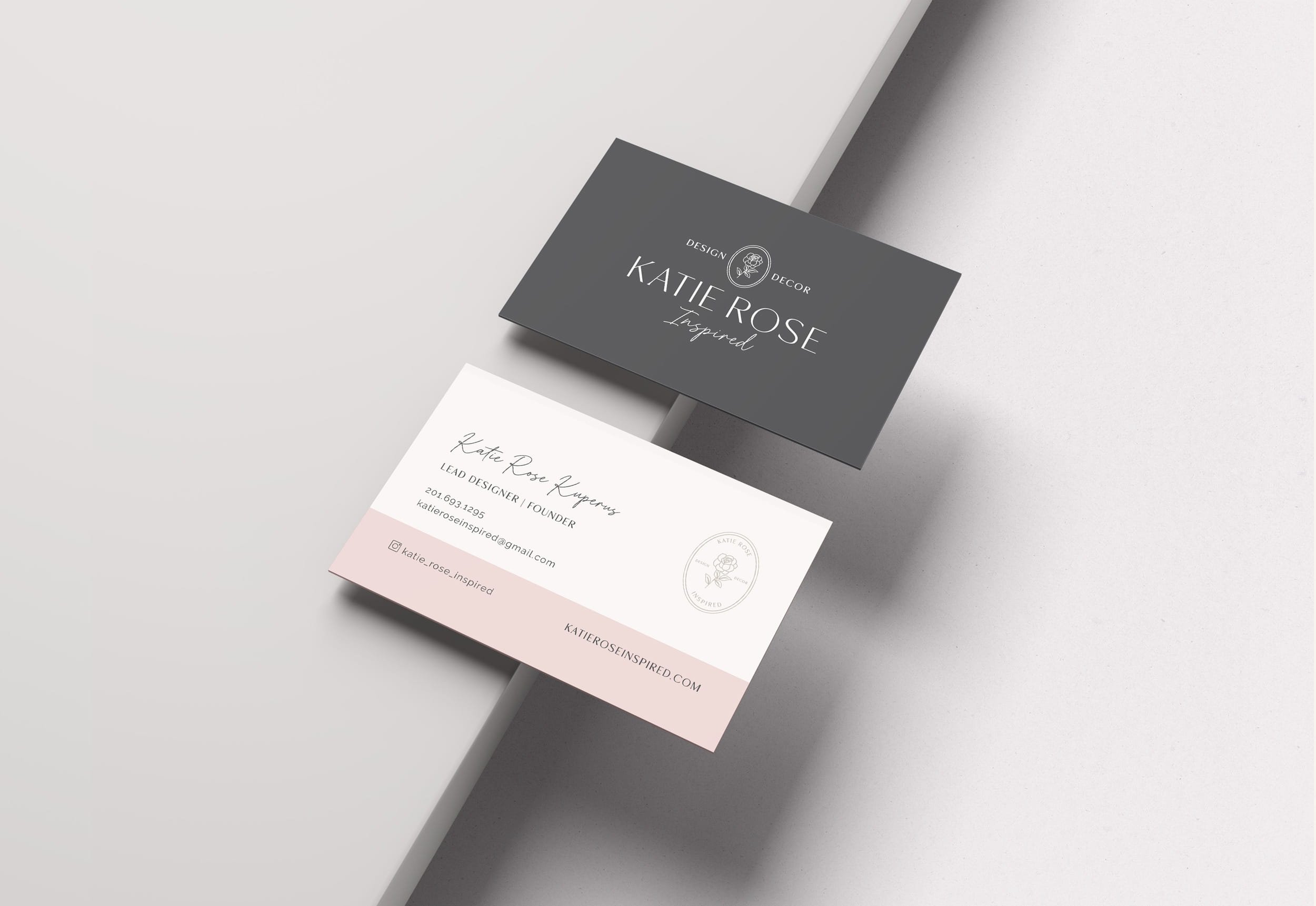 Business card design for New Jersey interior designer