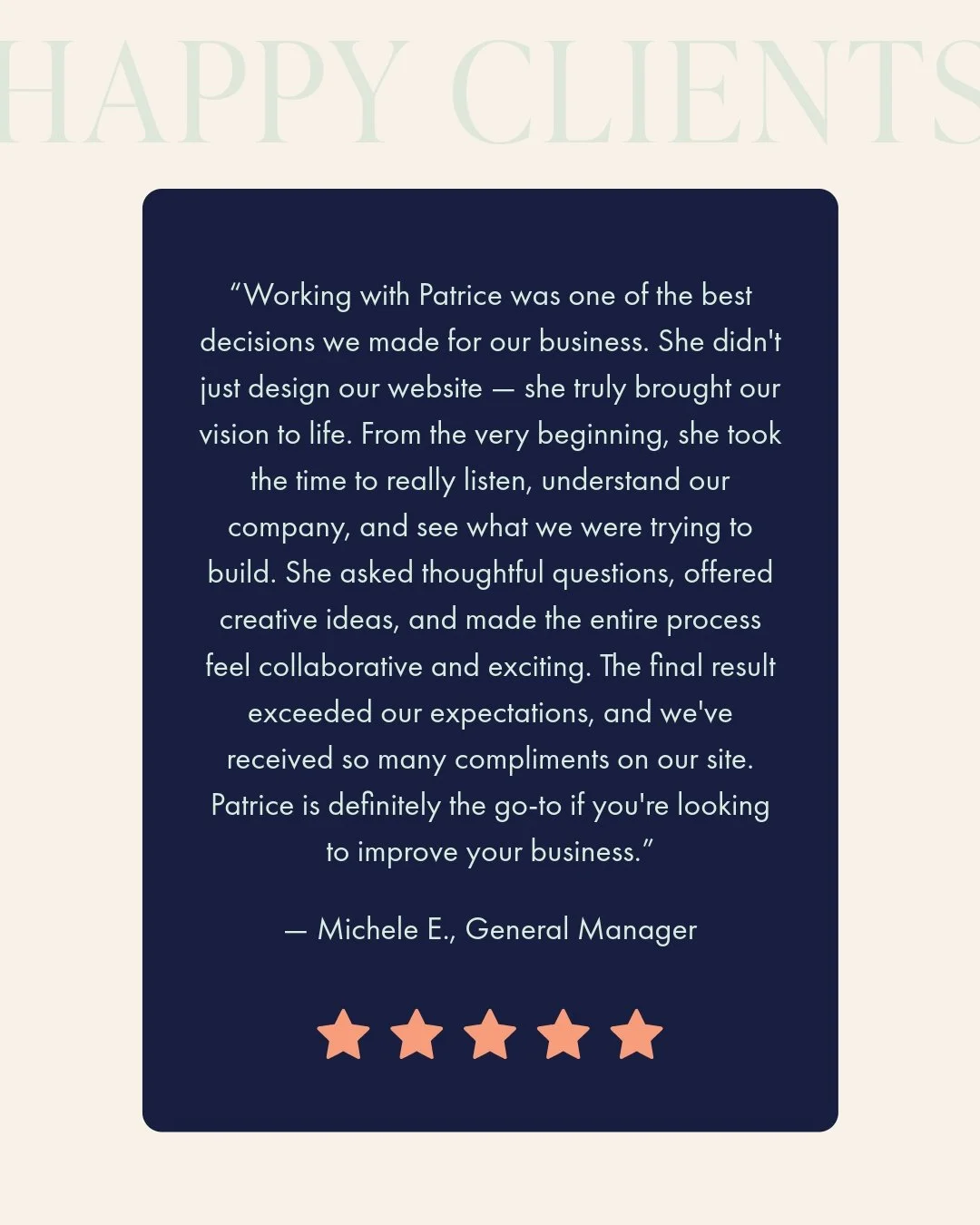 &ldquo;Working with Patrice was one of the best decisions we made for our business&hellip;&rdquo; 💙

Hearing this from Michelle, General Manager of @ditto_nj in North Haledon, means everything &mdash; especially knowing this project involved multipl