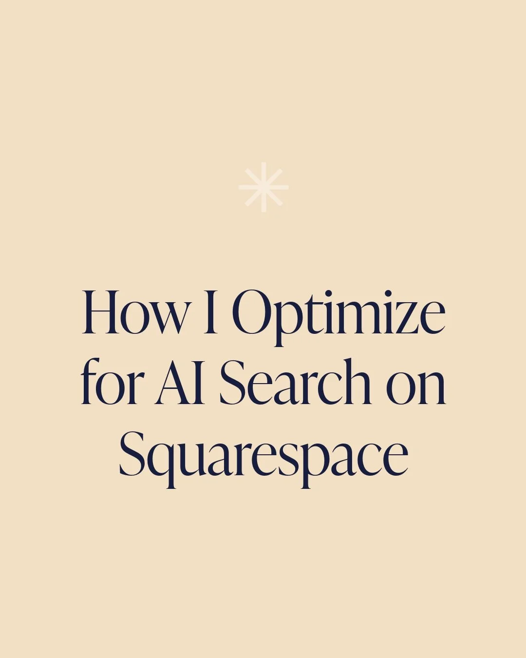 SEO is changing&hellip; and if you&rsquo;re not thinking about AI search yet, you&rsquo;re already behind.

I&rsquo;m sharing how I optimize Squarespace websites not just for Google&mdash;but for how people are actually searching now (hint: it&rsquo;