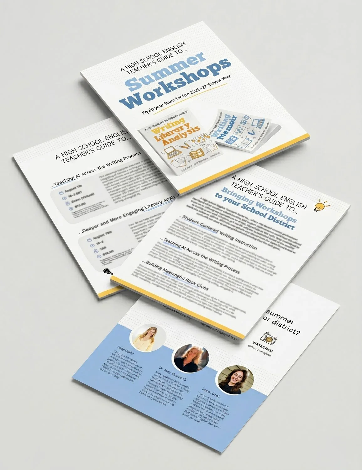 workshop guide design for a high school english teachers