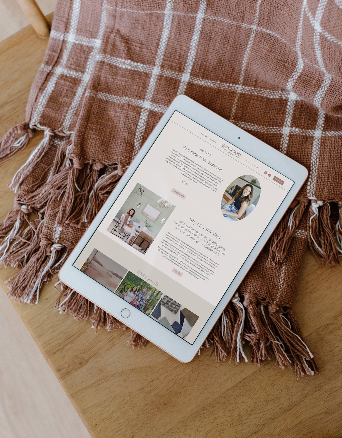 Interior design portfolio website designed in Squarespace