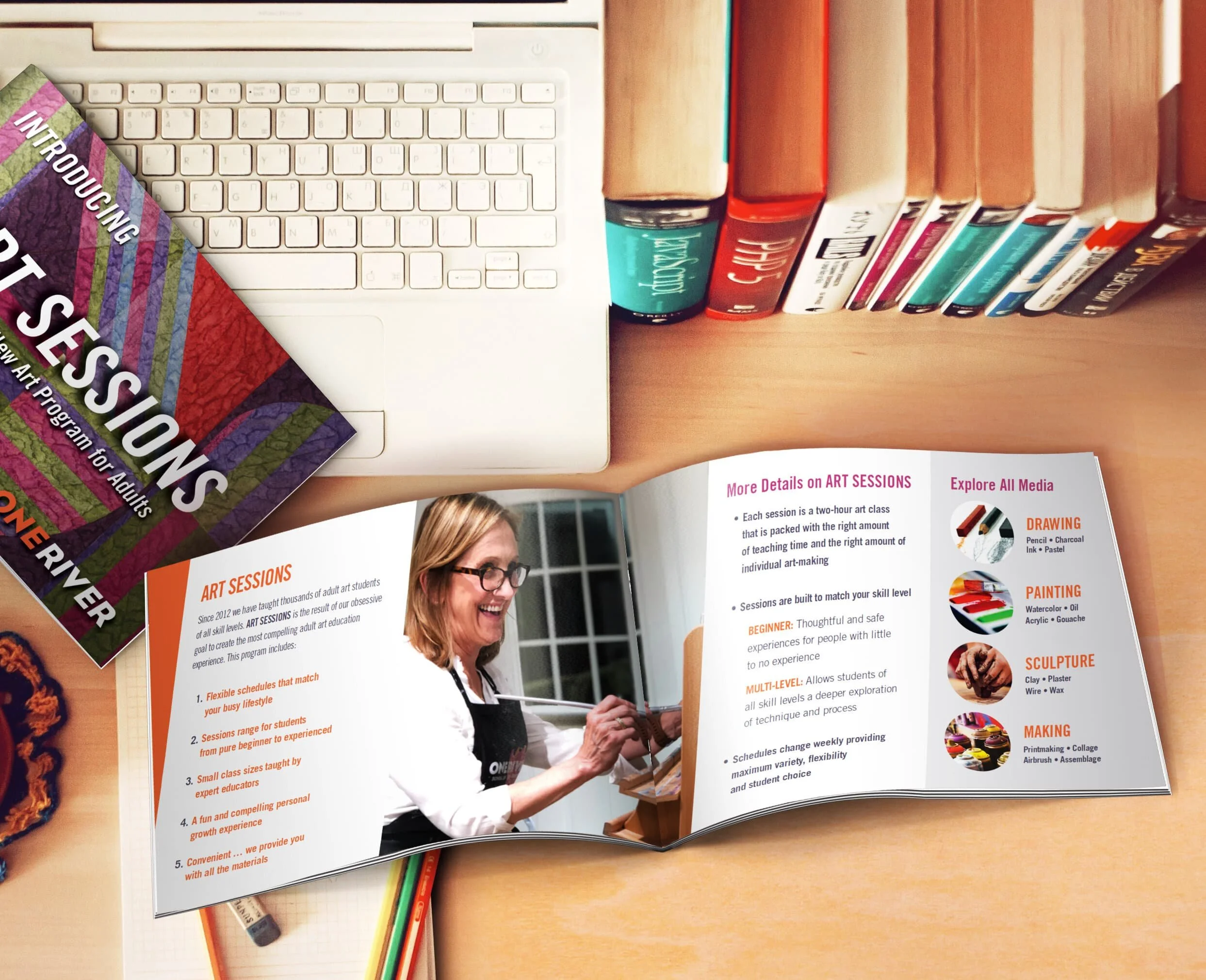 art school brochure design