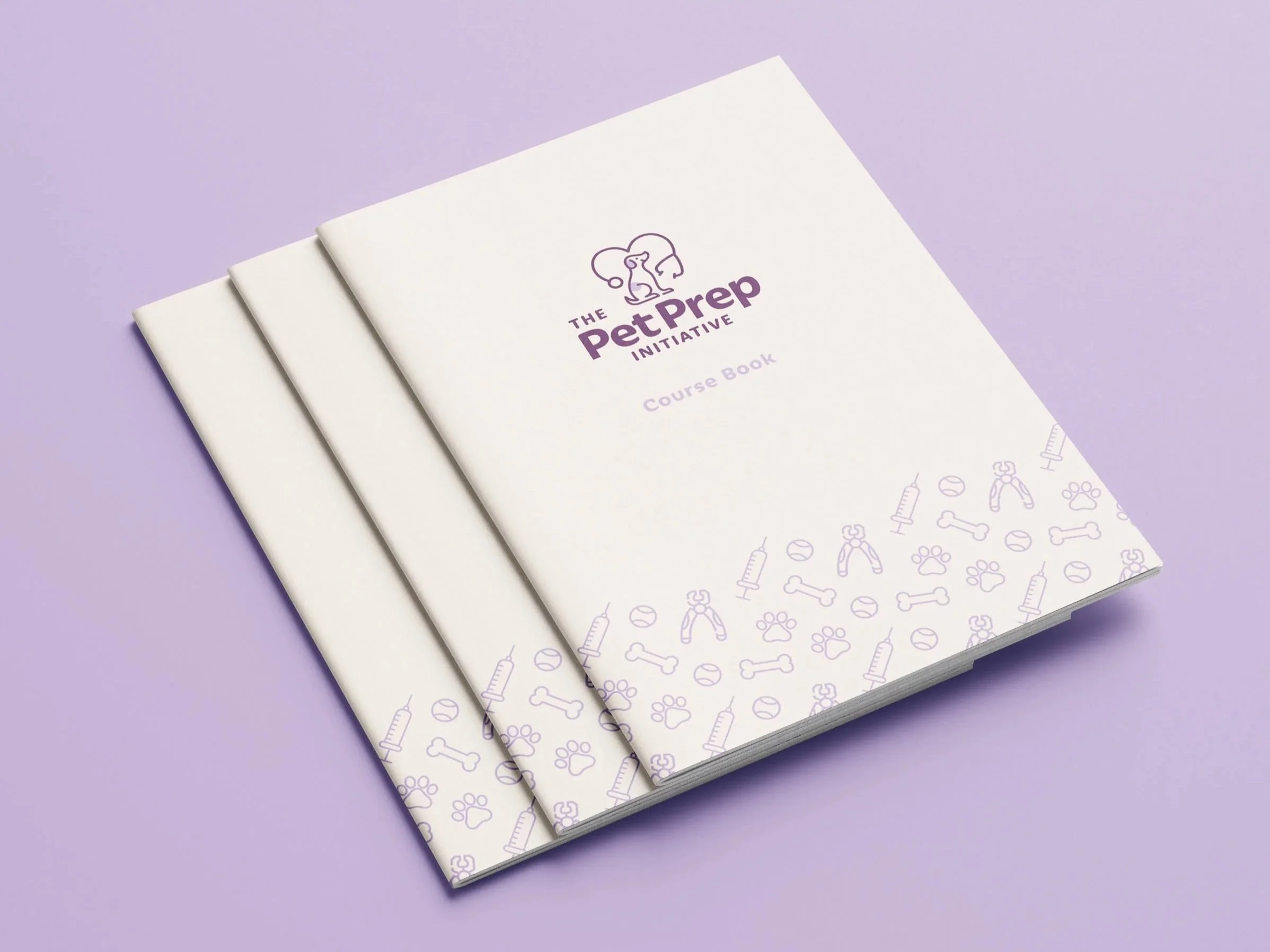 Digital course materials designed in book format for pet training program